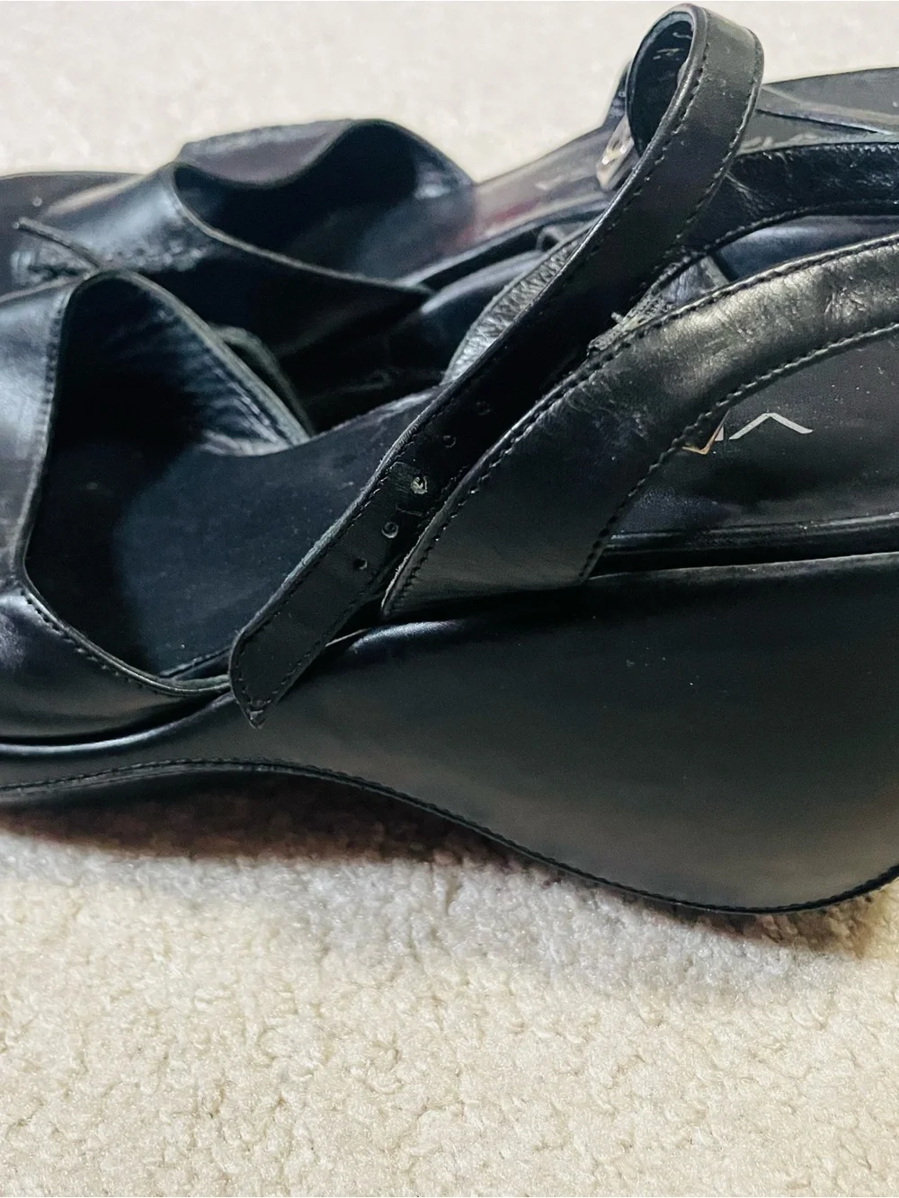 Via Spiga Leather Platform Sandals with Ankle Strap